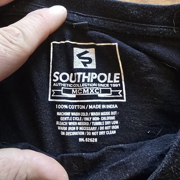 Southpole Embossed Y2K Metallic Eagle Graphic Tee 3XB - Picture 9 of 13